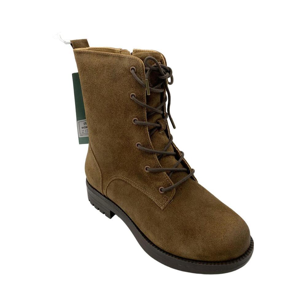 Revitalign Women's Orthotic Suede Lace-up Ankle Boots Stratton Bizon - Wide